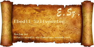 Ebedli Szilveszter névjegykártya